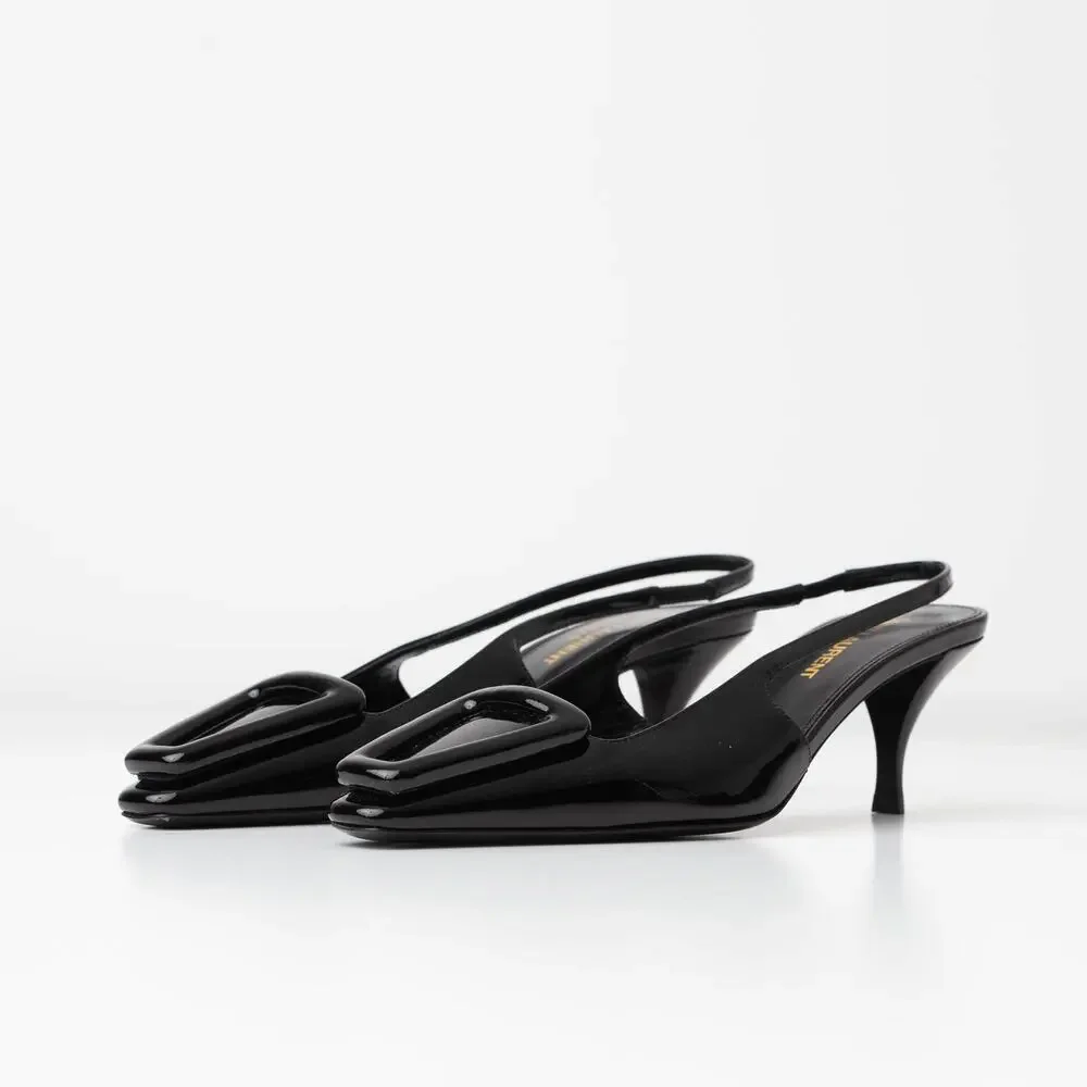 Saint Laurent Women's 24 Slingback Kitten Heel Pumps